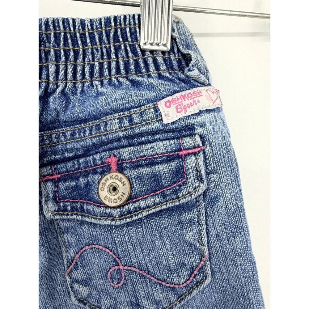 OshKosh Bgosh Toddler Girls Blue Butterfly Embroidered Flare Jeans 3T